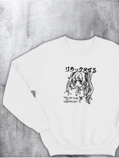 Свитшот оверсайз с принтом с приколом Sharp&Shop Свитшот с принтом надписью кофта толстовка оверсайз унисекс