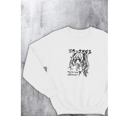 Свитшот оверсайз с принтом с приколом Sharp&Shop Свитшот с принтом надписью кофта толстовка оверсайз унисекс