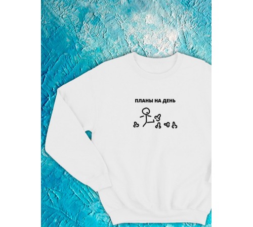 Свитшот оверсайз с принтом с приколом Sharp&Shop Свитшот с принтом надписью кофта толстовка оверсайз унисекс