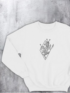 Свитшот оверсайз с принтом с приколом Sharp&Shop Свитшот с принтом надписью кофта толстовка оверсайз унисекс