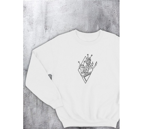 Свитшот оверсайз с принтом с приколом Sharp&Shop Свитшот с принтом надписью кофта толстовка оверсайз унисекс