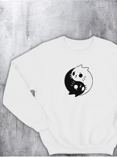 Свитшот оверсайз с принтом с приколом Sharp&Shop Свитшот с принтом надписью кофта толстовка оверсайз унисекс