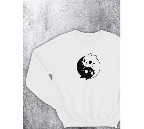 Свитшот оверсайз с принтом с приколом Sharp&Shop Свитшот с принтом надписью кофта толстовка оверсайз унисекс