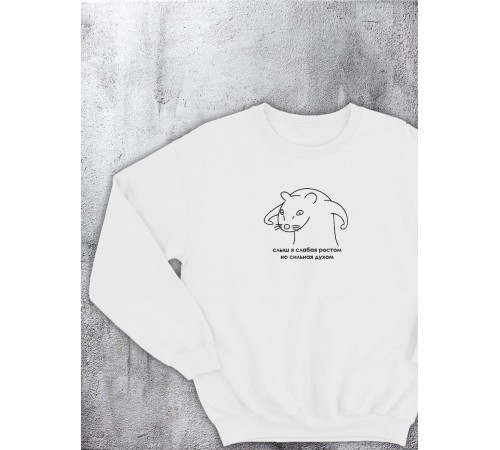 Свитшот оверсайз с принтом с приколом Sharp&Shop Свитшот с принтом надписью кофта толстовка оверсайз унисекс