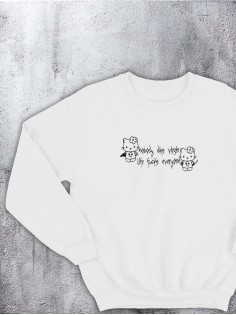 Свитшот оверсайз с принтом с приколом Sharp&Shop Свитшот с принтом надписью кофта толстовка оверсайз унисекс