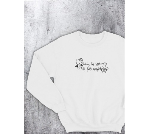 Свитшот оверсайз с принтом с приколом Sharp&Shop Свитшот с принтом надписью кофта толстовка оверсайз унисекс