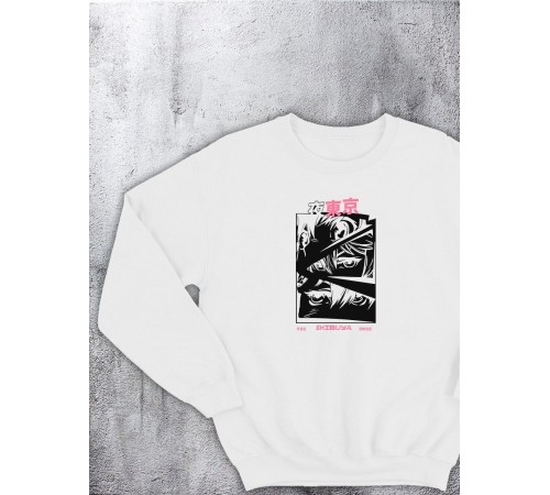 Свитшот оверсайз с принтом с приколом Sharp&Shop Свитшот с принтом надписью кофта толстовка оверсайз унисекс