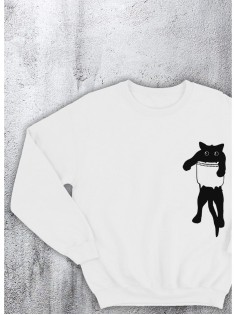 Свитшот оверсайз с принтом с приколом Sharp&Shop Свитшот с принтом надписью кофта толстовка оверсайз унисекс