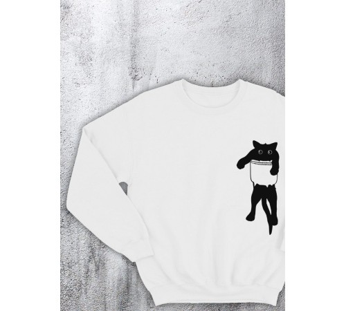 Свитшот оверсайз с принтом с приколом Sharp&Shop Свитшот с принтом надписью кофта толстовка оверсайз унисекс