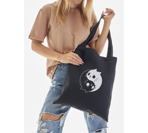 Сумка, шоппер с принтом и приколом Sharp&Shop Сумка шоппер с принтом надписью аниме без молнии на плечо