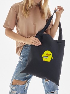 Сумка, шоппер с принтом и приколом Sharp&Shop Сумка шоппер с принтом надписью аниме без молнии на плечо