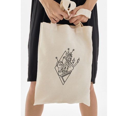 Сумка, шоппер с принтом и приколом Sharp&Shop Сумка шоппер с принтом надписью аниме без молнии на плечо
