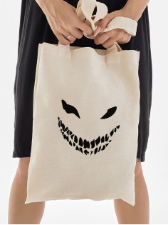 Сумка, шоппер с принтом и приколом Sharp&Shop Сумка шоппер с принтом надписью аниме без молнии на плечо