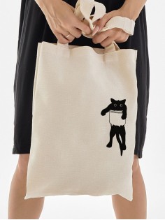 Сумка, шоппер с принтом и приколом Sharp&Shop Сумка шоппер с принтом надписью аниме без молнии на плечо