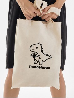 Сумка, шоппер с принтом и приколом Sharp&Shop Сумка шоппер с принтом надписью аниме без молнии на плечо