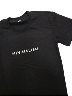 Футболка оверсайз с принтом с приколом Sharp&Shop Черная футболка оверсайз с принтом надписью Minimalism мемом