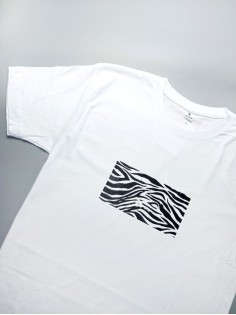 Футболка оверсайз с принтом с приколом Sharp&Shop Белая футболка оверсайз принт зебра животные шкура зебры