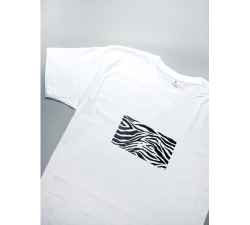 Футболка оверсайз с принтом с приколом Sharp&Shop Белая футболка оверсайз принт зебра животные шкура зебры