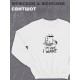Свитшот оверсайз с принтом с приколом Sharp&Shop Белый свитшот оверсайз принт I do what I want мем с котом
