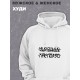 Толстовки оверсайз с принтом с приколом Sharp&Shop Худи белое принт Мне пофиг: соедини нижние с верхними точки