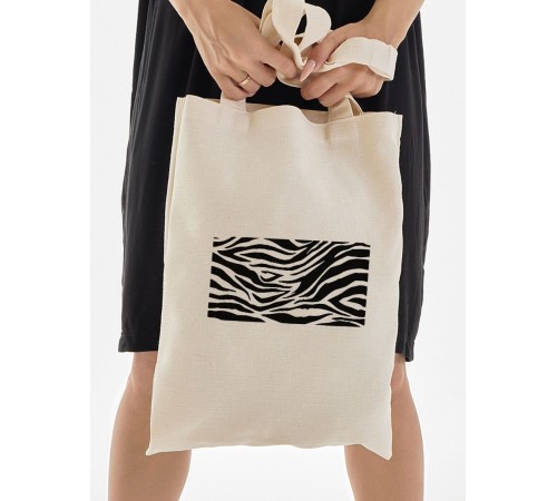 Сумка, шоппер с принтом и приколом Sharp&Shop Сумка шоппер бежевый принт зебра животные шкура зебры эко