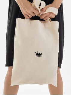 Сумка, шоппер с принтом и приколом Sharp&Shop Сумка шоппер бежевый корона король королева королевская эко