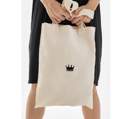Сумка, шоппер с принтом и приколом Sharp&Shop Сумка шоппер бежевый корона король королева королевская эко