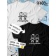 Парные футболки Sharp&Shop Парные футболки с принтом молодожены человеки смайл женская