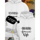 Парные толстовки, худи Sharp&Shop Парные худи женское с принтом girlfriend fiancé wife для пар