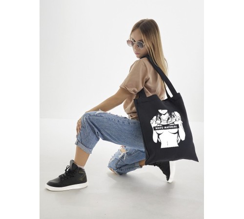 "Толстовки, свитшоты и худи Sharp&Shop" Сумка шоппер черный Аниме женская