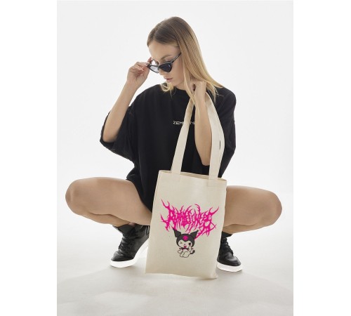 "Толстовки, свитшоты и худи Sharp&Shop" Сумка шоппер бежевый Аниме женская