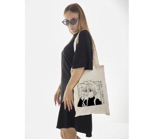 "Толстовки, свитшоты и худи Sharp&Shop" Сумка шоппер бежевый Аниме женская