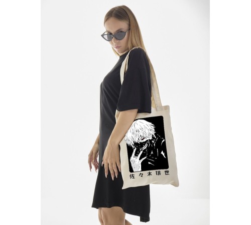 "Толстовки, свитшоты и худи Sharp&Shop" Сумка шоппер бежевый Аниме женская