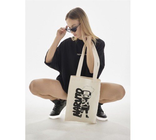 "Толстовки, свитшоты и худи Sharp&Shop" Сумка шоппер бежевый Аниме женская