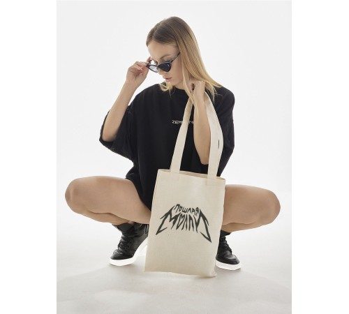 "Толстовки, свитшоты и худи Sharp&Shop" Сумка шоппер бежевый Аниме женская