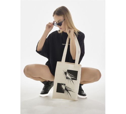 "Толстовки, свитшоты и худи Sharp&Shop" Сумка шоппер бежевый Аниме женская