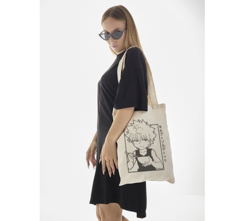 "Толстовки, свитшоты и худи Sharp&Shop" Сумка шоппер бежевый Аниме женская