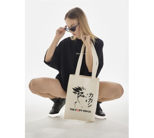"Толстовки, свитшоты и худи Sharp&Shop" Сумка шоппер бежевый Аниме женская