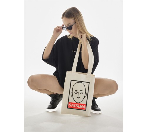 "Толстовки, свитшоты и худи Sharp&Shop" Сумка шоппер бежевый Аниме женская