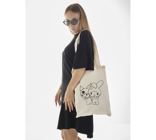 "Толстовки, свитшоты и худи Sharp&Shop" Сумка шоппер бежевый Аниме женская