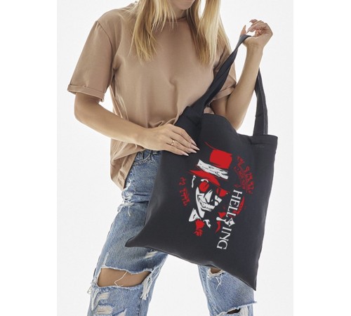 "Толстовки, свитшоты и худи Sharp&Shop" Сумка шоппер черный Аниме женская