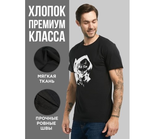 "Толстовки, свитшоты и худи Sharp&Shop" Футболка Аниме мужская женская чёрная