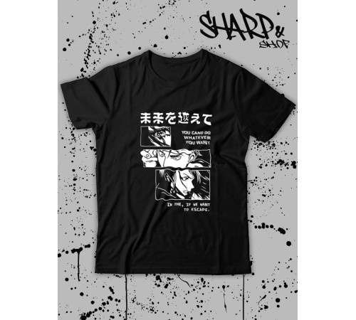 "Толстовки, свитшоты и худи Sharp&Shop" Футболка Аниме мужская женская чёрная