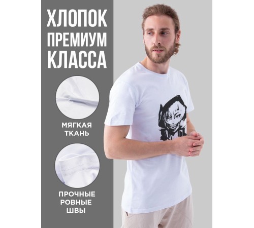 "Толстовки, свитшоты и худи Sharp&Shop" Футболка Аниме мужская женская белая