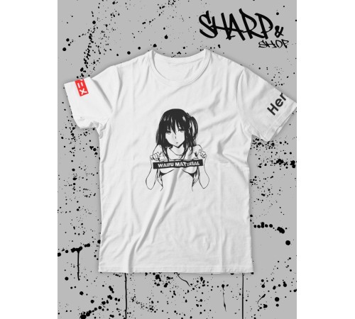 "Толстовки, свитшоты и худи Sharp&Shop" Футболка Аниме мужская женская белая