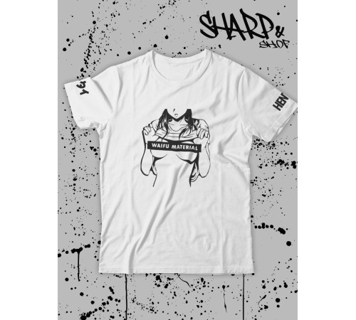"Толстовки, свитшоты и худи Sharp&Shop" Футболка Аниме мужская женская белая