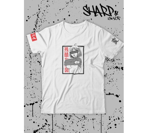 "Толстовки, свитшоты и худи Sharp&Shop" Футболка Аниме белая оверсайз токийский Гуль хантер хантер