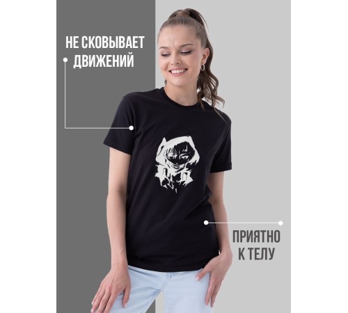 "Толстовки, свитшоты и худи Sharp&Shop" Футболка Аниме мужская женская черная