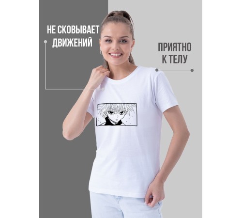 "Толстовки, свитшоты и худи Sharp&Shop" Футболка Аниме белая оверсайз токийский Гуль хантер хантер