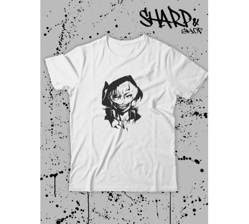 "Толстовки, свитшоты и худи Sharp&Shop" Футболка Аниме белая оверсайз токийский Гуль хантер хантер